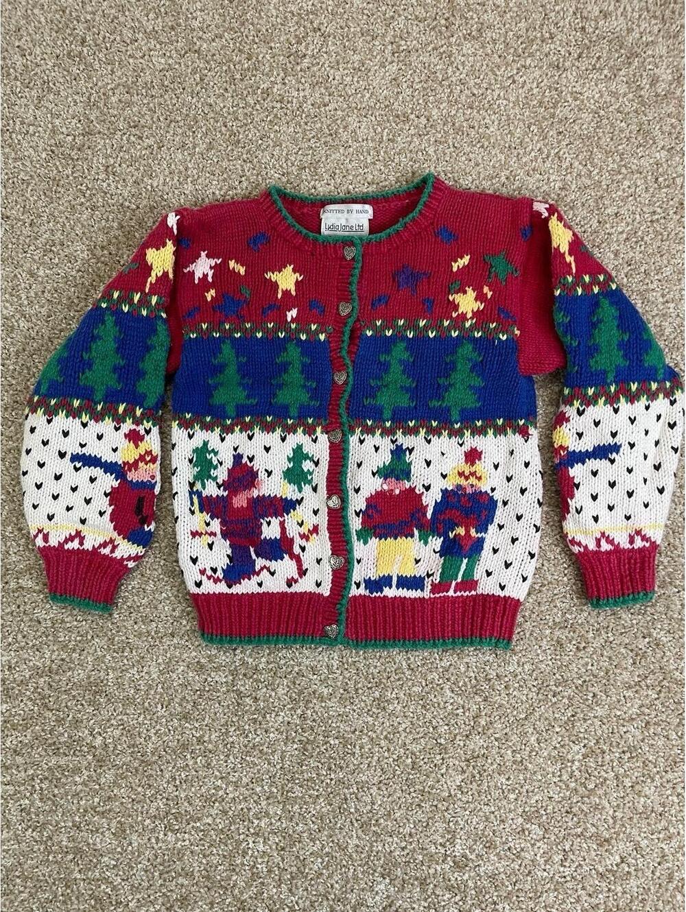 VTG 90’s Lydia Jane Vintage Christmas Sweater for Young People Size M